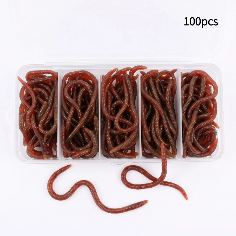 Aglaonema Red - 100 قطعة طعم صيد مطاطي ناعم