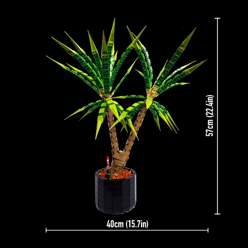 1961 قطعة من مكعبات البناء MOC - مراجعة Dracaena Marginata وسعره